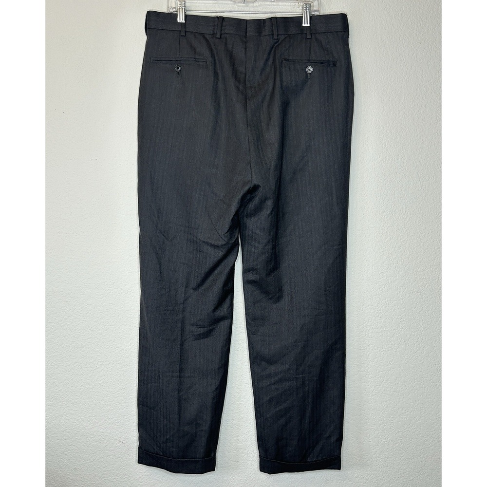 Brooks Brothers 1818 Madison Suit Pants Mens 36x30 Charcoal Gray 100% Wool USA - Picture 3 of 14